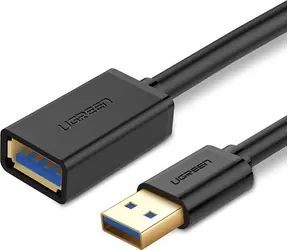 Ugreen Kabel USB-A 3.0 (M) - USB-A 3.0 (F) 0.5 m černá