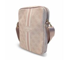 GUESS PU 4G Printed Stripes Tablet Bag 10" růžová