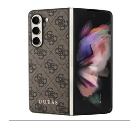 Guess 4G Charm Zadní Kryt pro Samsung Galaxy Z Fold 5 Hnědá