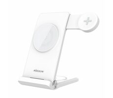 Nillkin PowerTrio 3v1 Bezdrátová Nabíječka MagSafe pro Samsung Watch bílá