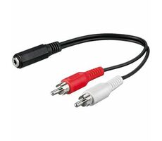 PremiumCord Kabel Jack 3.5mm-2xCINCH F/M 20cm