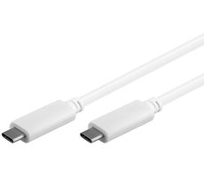 PremiumCord Kabel USB-C M/M bílá / 1m