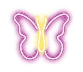 Neolia Dekorativní LED neon Motýl růžová / 5V