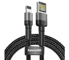 Baseus CALKLF-GG1 Kabel USB-A (M) - Lightning (M) 1 m černo-šedá
