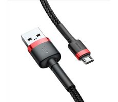 Baseus CAMKLF-B91 Kabel USB-A (M) - Micro-USB (M) 1 m černo-červená