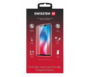 SWISSTEN FULL GLUE COLOR FRAME CASE FRIENDLY sklo pro Apple iPhone 15 Pro Max černá
