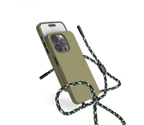Epico Silikonový zadní kryt se šňůrkou pro Apple iPhone 14 Plus zelená
