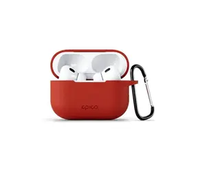 Epico silikonové pouzdro Outdoor Cover s karabinou pro Apple AirPods Pro 2 červená