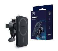 3mk Hardy MagCharger držák telefonu do auta s bezdrátovým nabíjením / 15 W / MagSafe