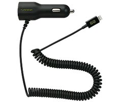 PureGear Nabiječka do auta s integrovaným Lightning kabelem černá / 1x USB-A / 17W