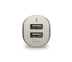 PureGear Nabiječka do auta bílá / 2x USB-A / 24W