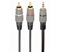 Gembird CCA-352-1.5M Redukce jack 3.5mm - 2xRCA 1.5m / Pozlacené konektory