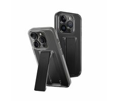 Uniq Heldro Mount+ ochranný kryt na Apple iPhone 15 Pro se stojánkem Vapour (Smoke)
