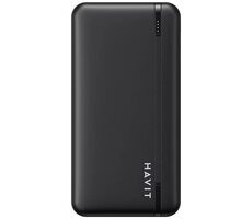 Havit PB90 10000 mAh černá / Power banka / 2x USB / 1x USB-C / 1x MicroUSB / stav baterie 