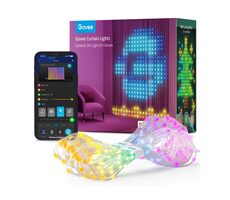 Govee Dekorativní LED RGBIC Curtain 2x1.5m / LED závěs / 25 W / IP65 / BT / Wi-Fi / 86+ scén / RGBIC