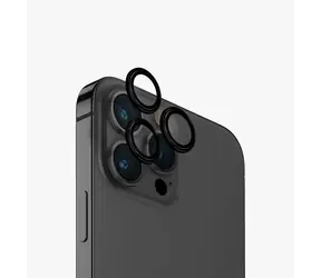 Uniq Optix hliníkové ochranné sklo na čočku fotoaparátu pro Appple iPhone 15 Pro Max Midnight (black)