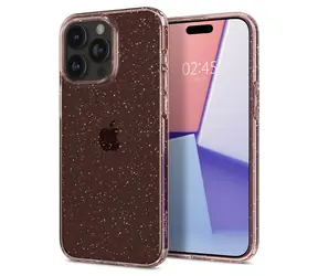 Spigen Liquid Crystal Glitter ochranný kryt pro Apple iPhone 15 Pro Max rose quartz 