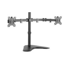 LogiLink BP0045 černá / Rameno na 2 monitory / VESA / 17" až 32" / do 8 kg