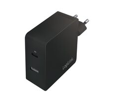 LogiLink PA0213 černá / Nabíjecí adaptér / 1x USB-A / 1x USB-C / 65W