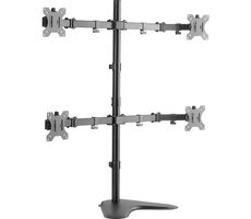 LogiLink BP0046 černá / Rameno na 4 monitory / VESA / 13" až 32" / do 8 kg 