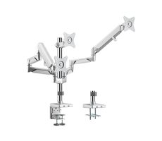 LogiLink BP0090 stříbrná / Rameno na 3 monitory / VESA / 17" až 27" / do 7 kg 