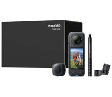 Insta360 X4 Ski bundle / Sada: kamera + Selfie tyč + 2x ochranné sklo objektivu + thermo kryt + Držák na lyžařské hůlky