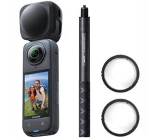 Insta360 X4 Snowboard bundle / Sada: kamera + Selfie tyč + 2x ochranné sklo objektivu + thermo kryt