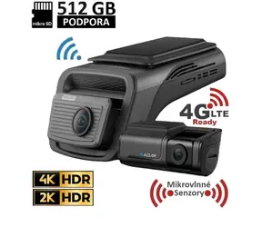 Thinkware U3000PRO 2CH černá / Kamera do auta / 4K+2K / WiFi / LTE / HDR / microSD