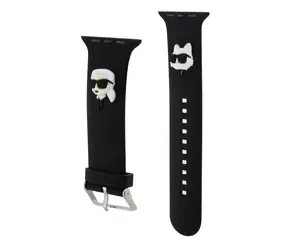 Karl Lagerfeld Karl and Choupette Head NFT Řemínek pro Apple Watch 42/44/45/49 černá