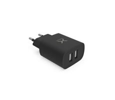 KRUX Nabijecí adaptér černá / 2x USB-A / 24W