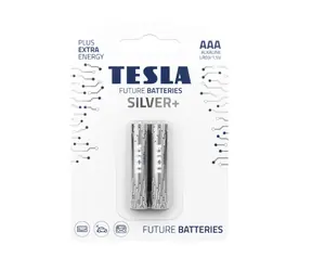 TESLA SILVER+ alkalická mikrotužková baterie AAA (LR03) 2 ks / papír