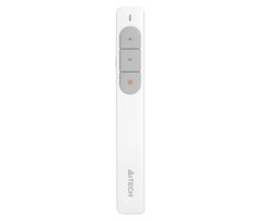A4tech LP15 bílá / bezdrátový prezentér s laserem / ukazovátko / 2.4 GHz