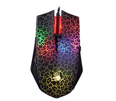 A4tech BLOODY A70A černá / Herní optická myš / 6200 DPI / 8tl. + kolečko / neon LED podsvícení / USB / 1.8 m