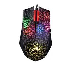 A4tech BLOODY A70A černá / Herní optická myš / 6200 DPI / 8tl. + kolečko / neon LED podsvícení / USB / 1.8 m
