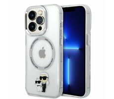 Karl Lagerfeld IML Karl and Choupette NFT MagSafe Zadní Kryt pro Apple iPhone 15 Pro Max transparentní