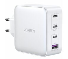 UGREEN Rychlonabiječka GaN bílá / 3x USB-C & 1x USB-A / 100W