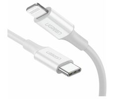 UGREEN Kabel Lightning (M) - USB-C (M) 1m bílá