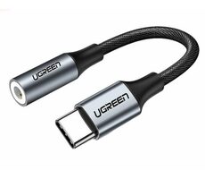 UGREEN Kabel USB-C (M) - 3.5mm Jack (F) 0.1m černá