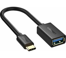 UGREEN Kabel USB-C (M) - USB-A 3.0 (F) 0.15m černá