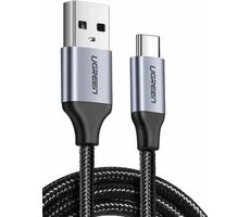 UGREEN 60128 Kabel USB-A (M) - USB-C (M) 2m černá / opletený