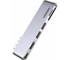 UGREEN 80856 Dokovací stanice pro MacBook Air/Pro šedá / 2x USB-A / 1x USB-C / 1x HDMI / čtečka karet TF & SD 