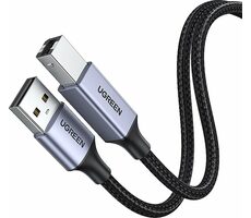 UGREEN 90560 Kabel USB-A 2.0 (M) - USB-B 2.0 (M) 5m černá / opletený