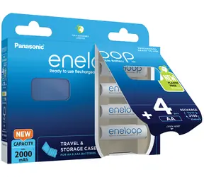 Panasonic Eneloop Nabíjecí baterie AA 1900mAh 4ks / Ni-MH / Blistr + CASE