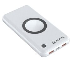 VARTA 57908 15000mAh bílá / Bezdrátová powerbanka / Qi / 2x USB-A / 1x USB-C 