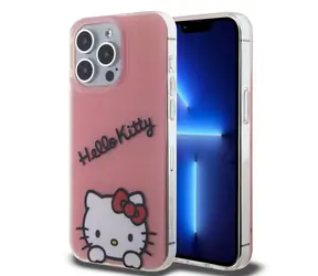 Hello Kitty IML Daydreaming Logo Zadní Kryt pro Apple iPhone 13 Pro růžová
