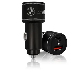 BMW M Edition 20W Nabíječka do auta černá / 1x USB / 1x USB-C