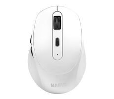 Marvo WM106W bílá / Bezdrátová optická myš / 1600 DPI / 2.4GHz USB přijímač / Bluetooth