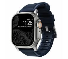 Nomad Rugged Strap řemínek pro Apple Watch Ultra (49 & 45 & 44 mm) modrá - stříbrná 