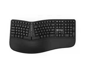 Powerton LANA US layout černá / Ergonomická klávesnice / membránová / USB / US layout