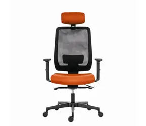 Powerton Lucie oranžová / Kancelářské ergonomické křeslo / nosnost 130 kg 